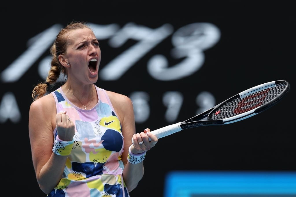 Kvitova kicked her 2020 Grand Slam renaissance with a quarterfinal run at the Australian Open, her fourth in Melbourne. Photo: Clive Brunskill