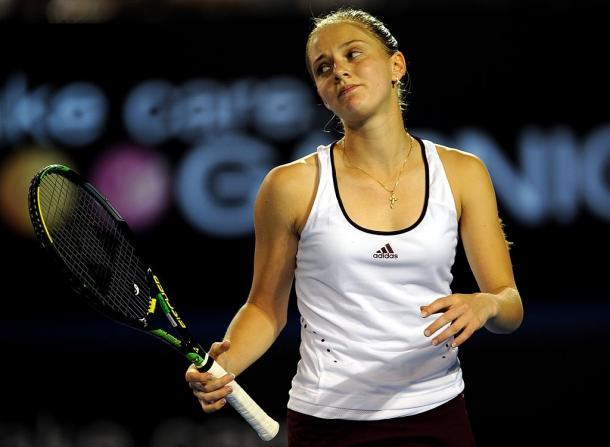 Chakvetadze at the 2008 Australian Open where she was upset in the third round by familiar nemesis in fellow Russian Maria Kirilenko. Photo: Bloomberg