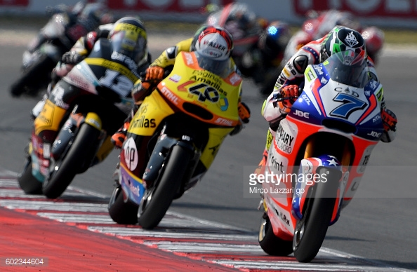 Baldassarri led ahead of Rins and Luthi in the early stages - Getty Images