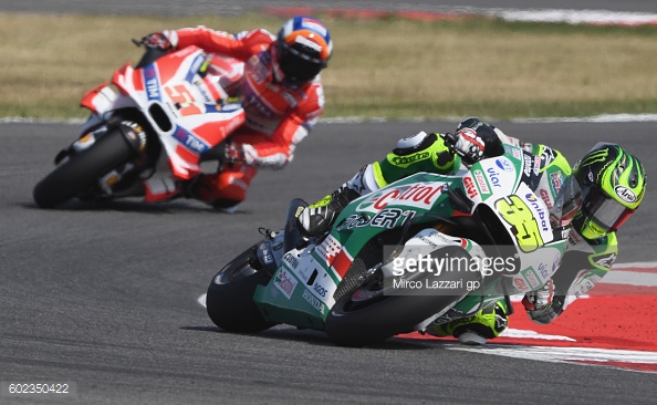 Crutchlow ahead of wildcard Michele Pirro who did not finish the race - Getty Images