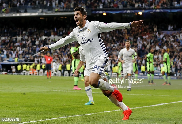 Alvaro Morata netted a late winner for Madrid against Sporting Lisbon. (picture: Getty Images / Angel Martinez)