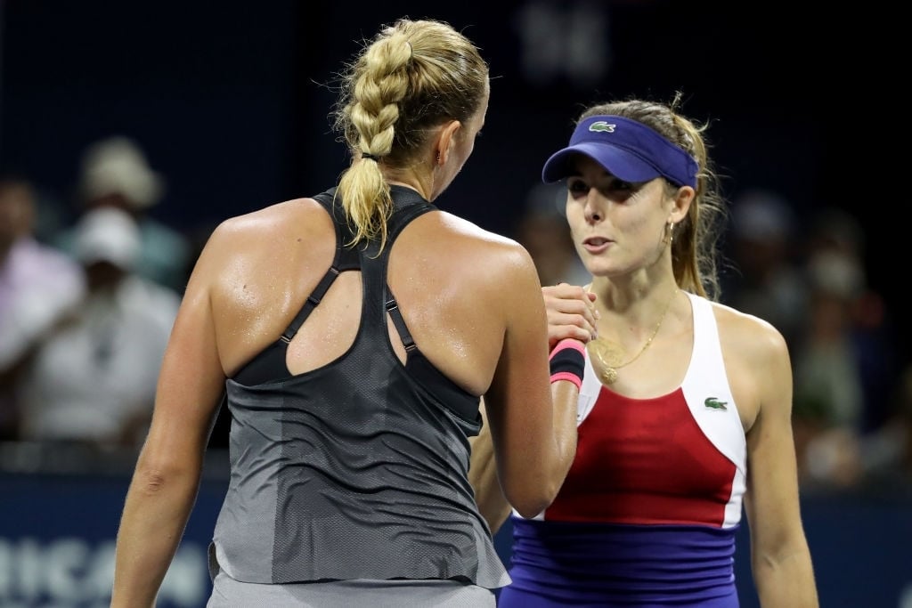 Kvitova and Cornet were contesting their third clash overall, first since the 2017 US Open, with all three clashes having occured on American hard courts. Photo: Abbie Parr