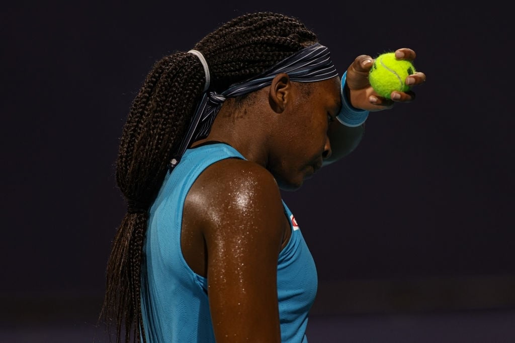 American teenager Gauff was a late-night casualty as Anastasija Sevastova proved too much for the youngster. Photo: 