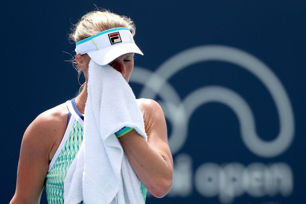 Dutchwoman Bertens' early 2021 struggles continued with a third consecutive straight-set defeat, this time to Liudmila Samsonova. Photo: Mark Brown