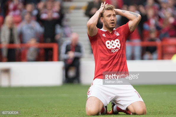 Nicklas Bendtner was surprisingly snapped up by Forest. (picture: Getty Images / Nathan Stirk)