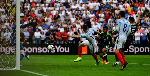 Vardy in gol. Fonte foto: it.uefa.com