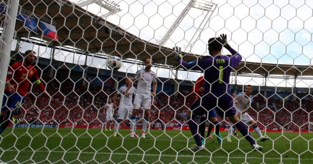 Il gol di Piqué da altra angolazione. Fonte foto: it.uefa.com