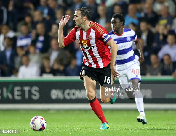 Above: John O'Shea in action during Sunderland's 2-1 win over QPR | Photo: Getty Images