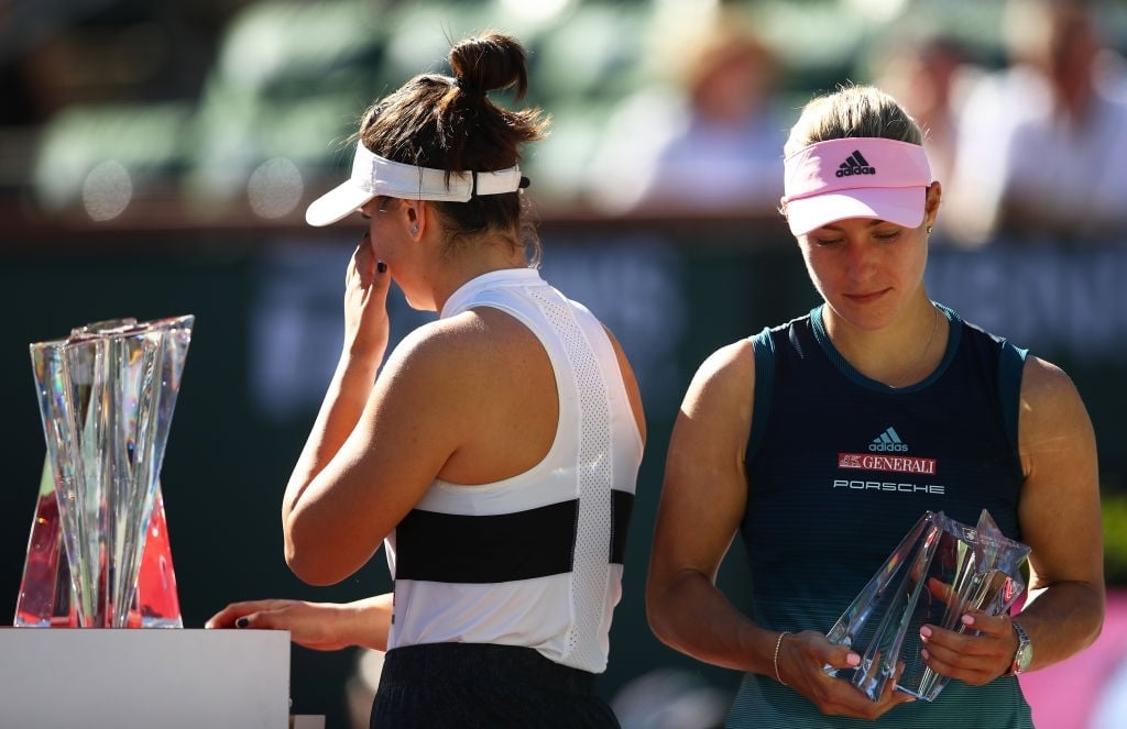 Kerber finished runner-up to surprise finalist Bianca Andreescu in <b><a  data-cke-saved-href='https://vavel.com/en-us/tennis-usa/2019/12/11/1006709-span-stylefont-size405ptfont-familyarialsans-serifmso-fareast-font-familytimes-new-romancolor333333letter-spacing-15ptmso-font-kerning180pt2019season-review-serena-williams.html' href='https://vavel.com/en-us/tennis-usa/2019/12/11/1006709-span-stylefont-size405ptfont-familyarialsans-serifmso-fareast-font-familytimes-new-romancolor333333letter-spacing-15ptmso-font-kerning180pt2019season-review-serena-williams.html'>Indian Wells</a></b> 2019, in what was Kerber's first <b><a  data-cke-saved-href='https://vavel.com/en-us/tennis-usa/2017/09/12/826703-maria-sharapovas-compelling-new-memoir-unearths-new-truths-behind-difficult-road-to-the-top-doping-suspension-serena-williams-review.html' href='https://vavel.com/en-us/tennis-usa/2017/09/12/826703-maria-sharapovas-compelling-new-memoir-unearths-new-truths-behind-difficult-road-to-the-top-doping-suspension-serena-williams-review.html'>Premier Mandatory</a></b> final. Photo: 