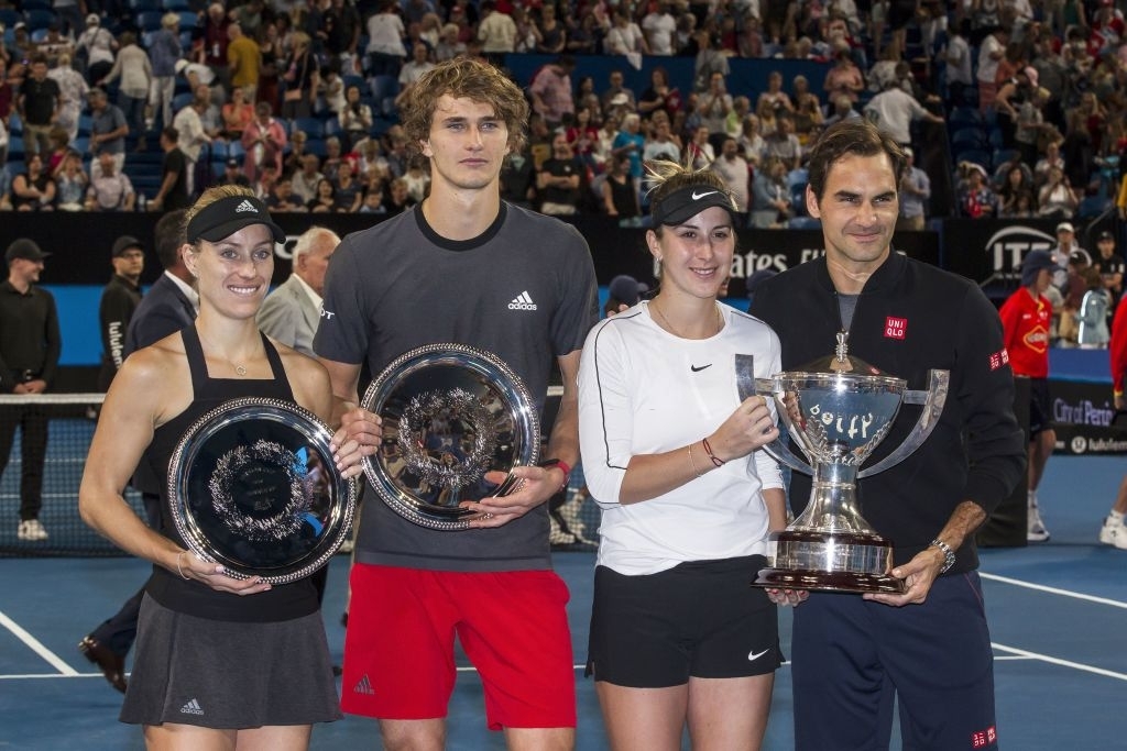 Kerber and teammate Alexander Zverev (second left) handed Germany a runner-up finish to Switzerland at the <b><a  data-cke-saved-href='https://vavel.com/en-us/tennis-usa/2020/10/31/1044545-vavel-exclusive-i-was-just-a-steady-player-i-was-a-top-10-for-almost-10-years-catching-up-with-manuela-maleeva-part-i.html' href='https://vavel.com/en-us/tennis-usa/2020/10/31/1044545-vavel-exclusive-i-was-just-a-steady-player-i-was-a-top-10-for-almost-10-years-catching-up-with-manuela-maleeva-part-i.html'>Hopman Cup</a></b>, for the second time running, to open 2019. Photo: 