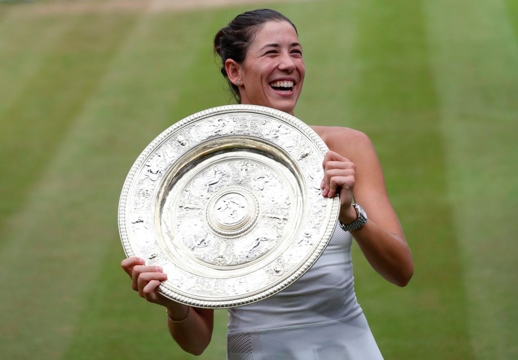 2017 Wimbledon ladies' singles champion Muguruza. Photo: AFP