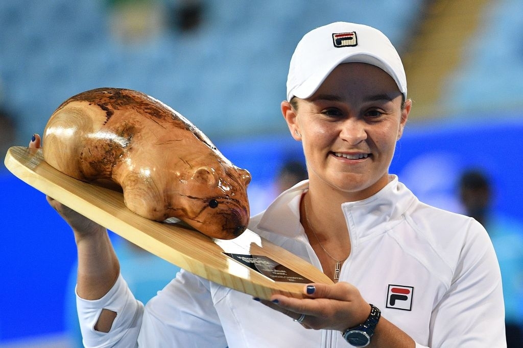 Barty opened her 2021 with her second title on home turf, at the Yarra Valley Classic. Photo: 