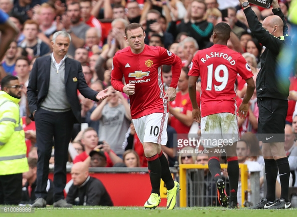 Rooney got a good reception from the crowd when he came on before the end of the game | Photo: James Baylis - AMA / Getty Images