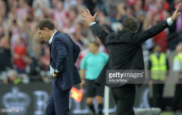 Above; West Ham United manager Slaven Bilic on the touchline during the 3-0 defeat to Southampton | Photo: Getty Images