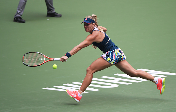 Kerber on the move in her match | Photo: Greg Baker/Getty Images