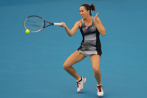 Jankovic breaks one more time to seal the second set | Photo: Lintao Zhang/Getty Images