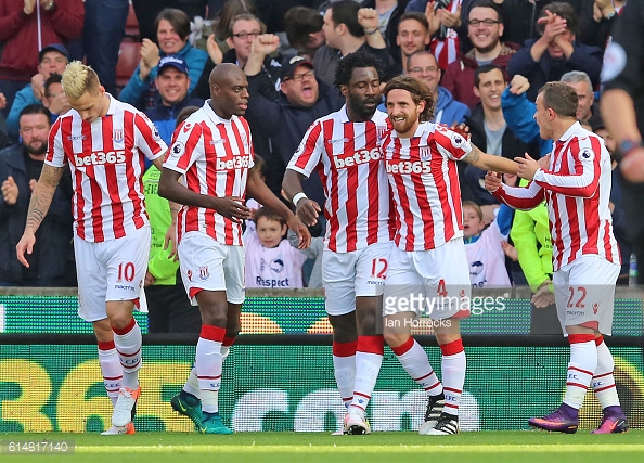 Above: Joe Allen celebrating one of his two goals in Sunderland's 2-0 defeat to Stoke | Photo: Getty Images