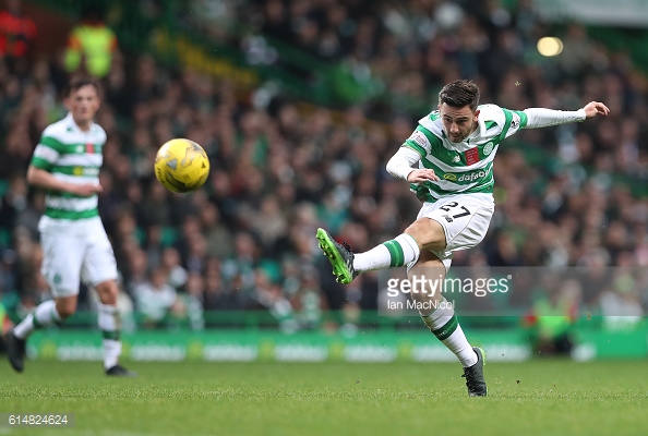 Roberts playing for Celtic on loan. Photo: Ian McDowell/Getty