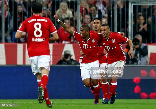 Costa's celebrates scoring Bayern's second | Photo: Getty Images