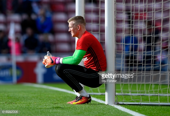 Above: Jordan Pickford ahead of Sunderland's 4-1 defeat to Arsenal | Photo: Getty Images