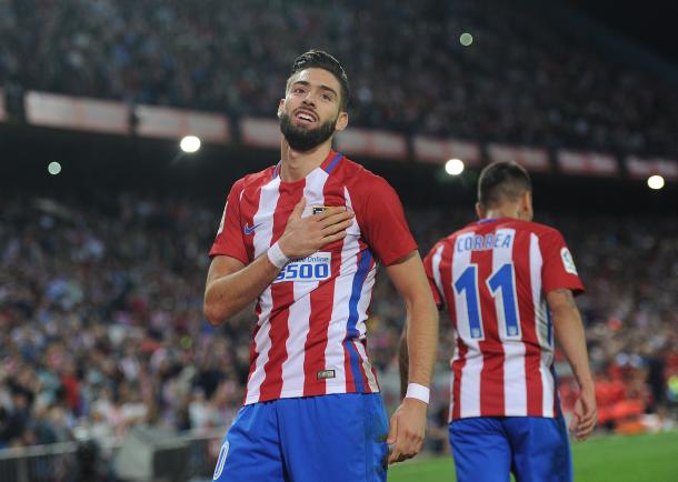 Carrasco, doppietta per lui nella vittoria dell'Atletico sul Malaga 4-2 (Fonte foto: The Sun)