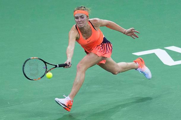 Svitolina in action at the WTA Elite Trophy in 2016 (Getty/Power Sport Images)