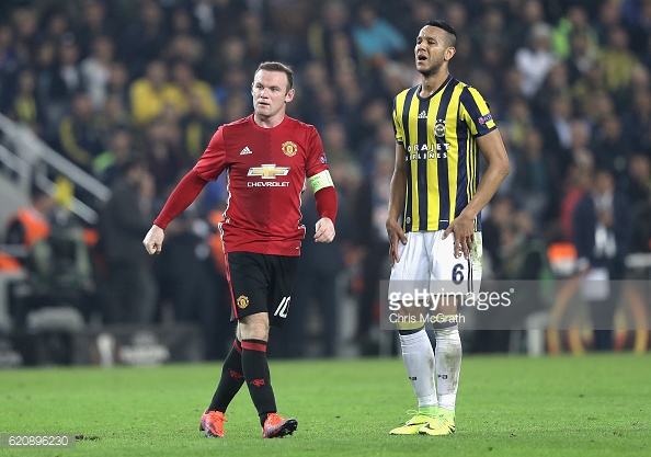 Above: Wayne Rooney's muted celebration in Manchester United's 2-1 defeat to Fenerbahce | Photo: Getty Images 