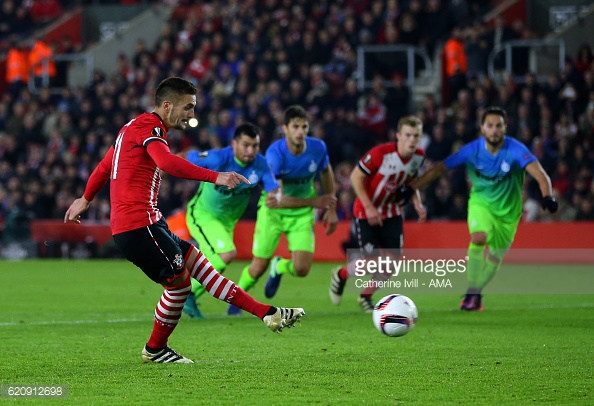 Tadic's poor penalty was easily saved. Photo: Getty