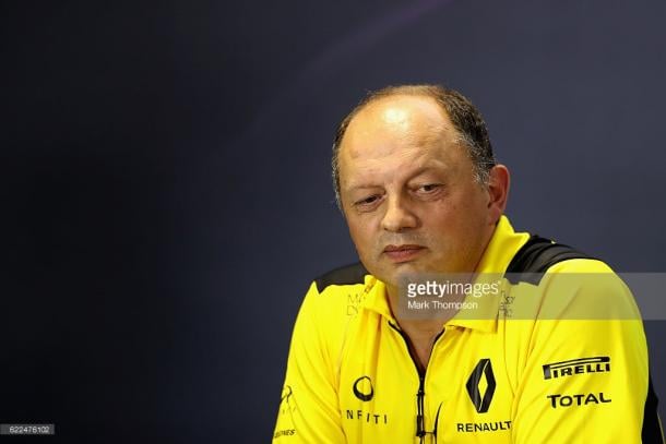 Vasseur fell out with the Renault board last year. | Photo: Getty Images/Mark Thompson