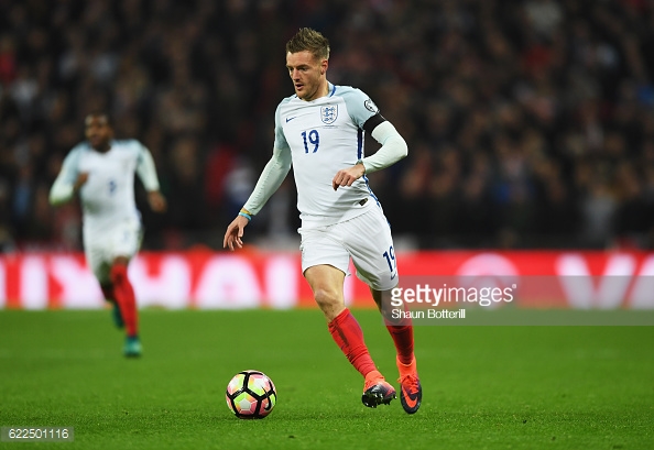 A sus 31 años, Vardy es el "as en la manga" de Southgate. Fuente: Getty Images.