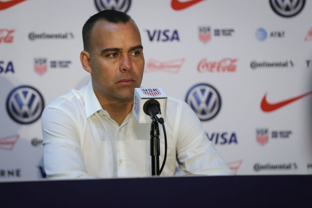 Rafael Dudamel durante una rueda de prensa / Foto: Twitter oficial de la selección venezolana
