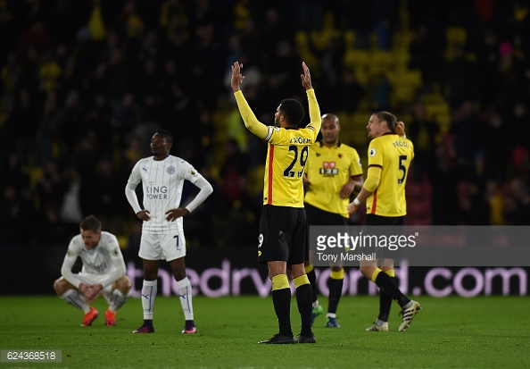 Watford players after their 2-1 against Leicester City. | Photo: Tony Marshall/Getty Images