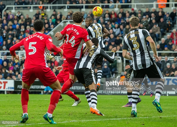 Charlie Mulgrew scores for Blackburn which started off Newcastle's run of bad form. Photo: Alex Dodd/ Camera Sport/ Getty