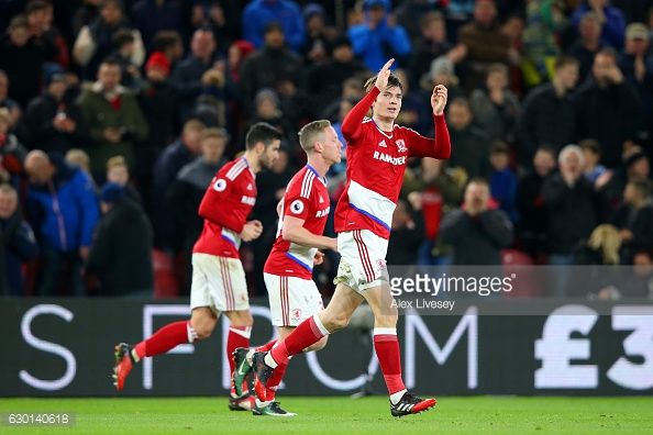 De roon celebrates his goal. Photo: Alex Livesey/Getty