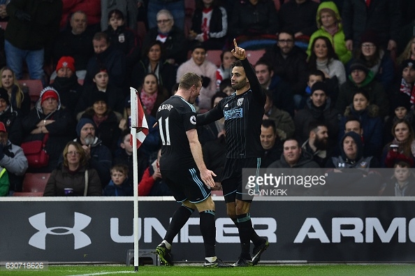 West Brom won 2-1 when the sides met at St Mary's this season. Photo: Getty.