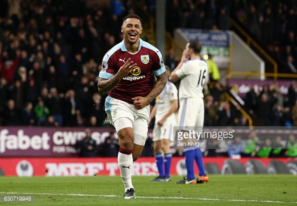 Andre Gray celebrates his third (photo: Getty Images)