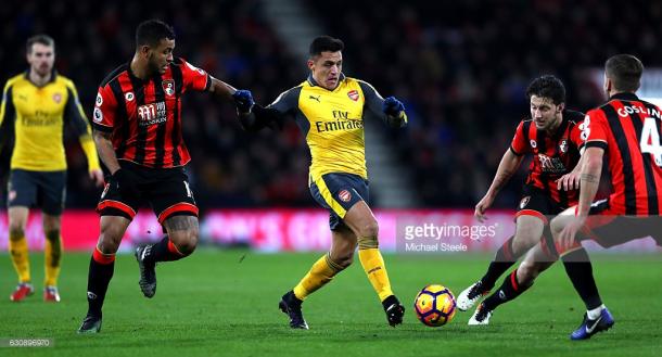 Sanchez toyed with Bournemouth. | Photo: Getty Images/ Warren Little