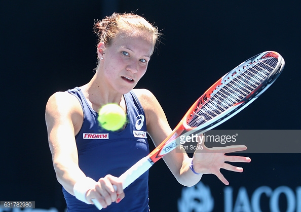 Goulbic plays a backhand in Melbourne/Photo: Pat Scala/Getty Images