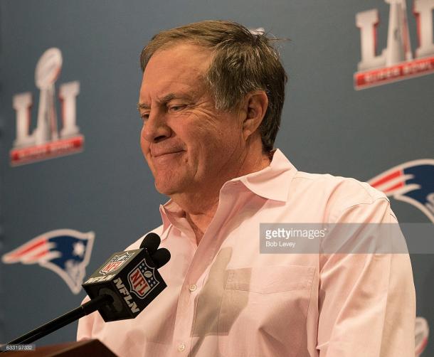 Bill Belichick in press conference before the Super Bowl 2017