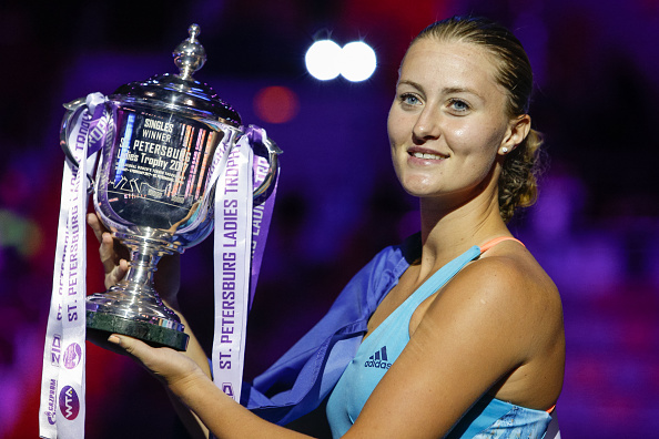 Kristina Mladenovic won her first WTA title at St. Petersburg. Photo: Getty Images/NurPhoto