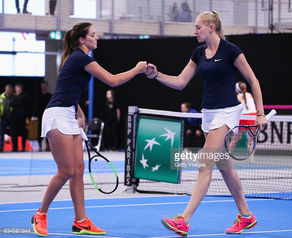 Jocelyn Rae playing doubles alongside Laura Robson. (picture: Getty Images)