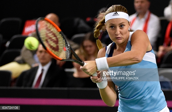 Mladenovic was on top all match long, playing with confidence in sealing a fine victory/Photo: Jean-Philippe Ksiazek/AFP/Getty Images