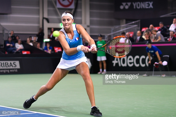 Mladenovic used her power and variety to take charge early/Photo: Sindy Ross/Getty Images