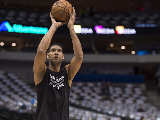 Tim Duncan During Shoot Around (USA Today)