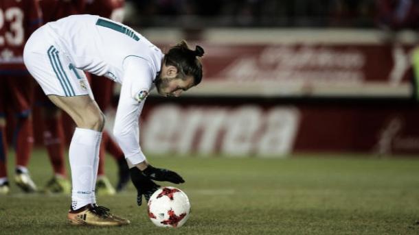 Gareth Bale se prepara para a cobrança do pênalti | Foto: Divulgação/La Liga