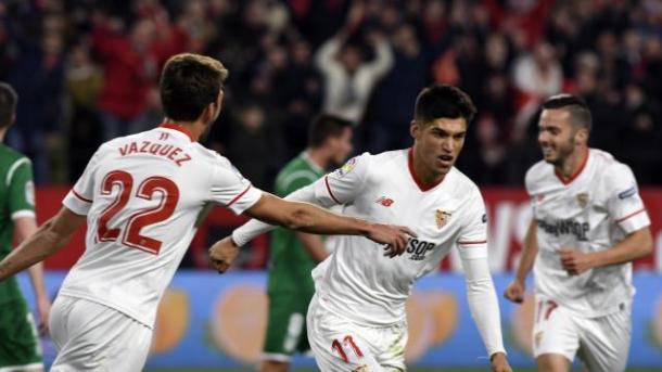 Joaquín Correa celebra el 1-0 | Foto: La Liga