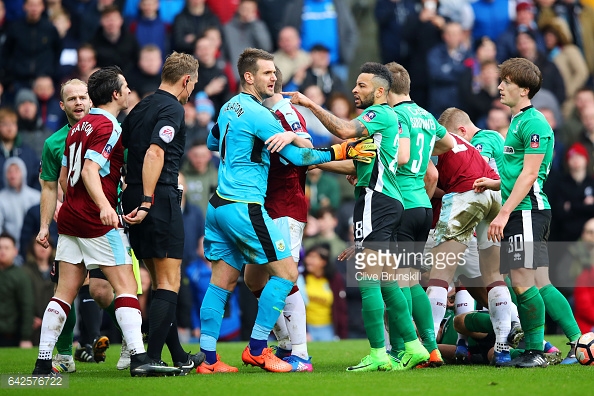 Joey Barton was lucky to remain on the pitch. (picture: Getty Images / Clive Brunskill)