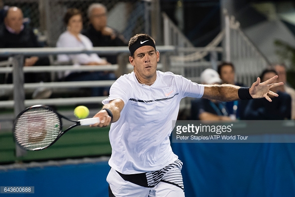 Del Potro needed just one break to secure the first set/Photo: Peter Staples/ATP World Tour/Getty Images