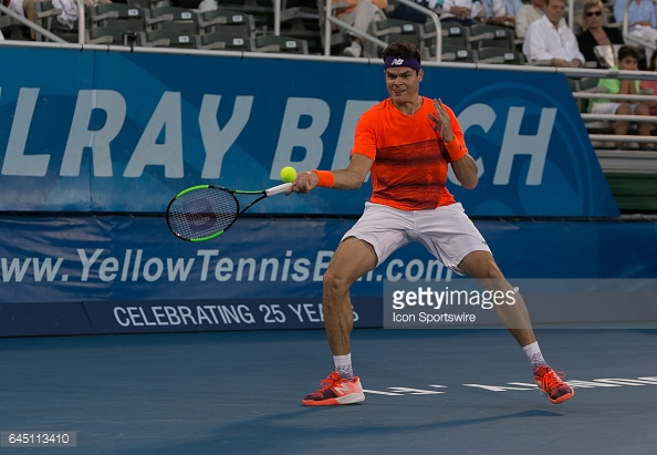 Raonic had to battle from a set down in his last match/Photo: Aaron Gilbert/Icon Spogrtswire via Getty Images