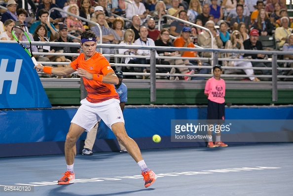 Raonic came through a heavyweight semifinal against Juan Martin Del Potro to reach the final/Photo: Aaron Gilbert/Icon Sportswire/Getty Images